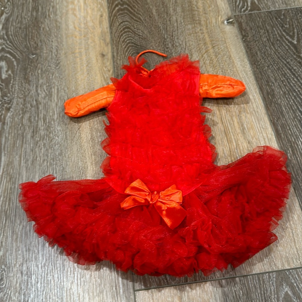 Red tutu dress with hanger
